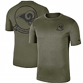 Men's Los Angeles Rams Nike Olive 2019 Salute to Service Sideline Seal Legend Performance T Shirt,baseball caps,new era cap wholesale,wholesale hats